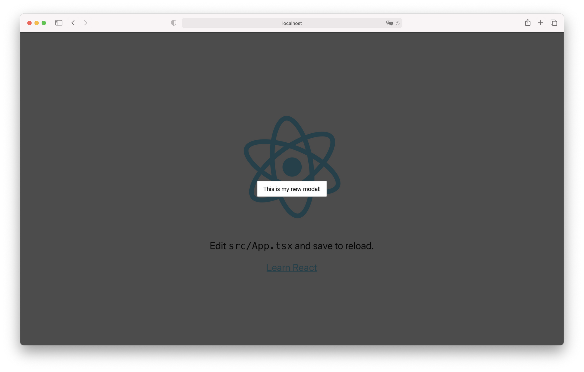 Creating a centralized modal in React with Redux